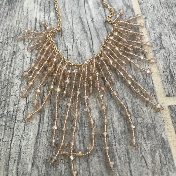♥️MultiStrand Iridescent Beaded Gold Necklace